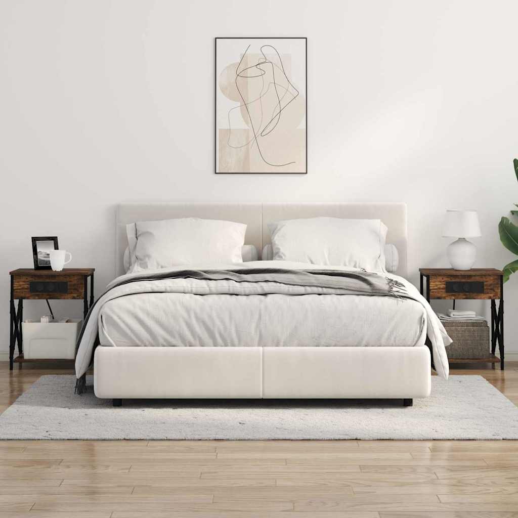 Armário Lateral com Estação de Carregamento Carvalho fumado