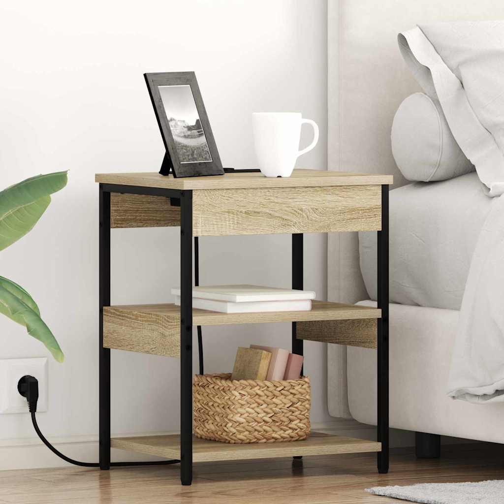 Armário de Cabeceira Carvalho sonoma Madeira processada