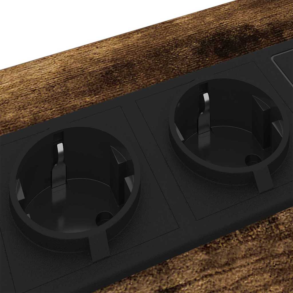 Armário de Cabeceira Carvalho fumado Madeira processada