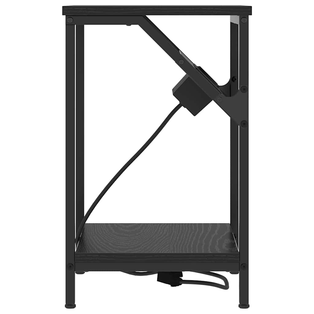 Mesa-de-cabeceira 2 pcs Carvalho preto 38 x 30 x 48 cm