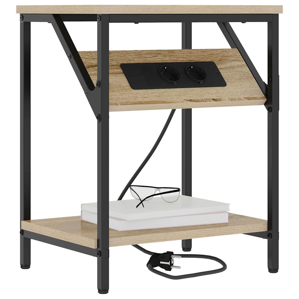 Mesa-de-cabeceira 2 pcs Carvalho sonoma 38 x 30 x 48 cm