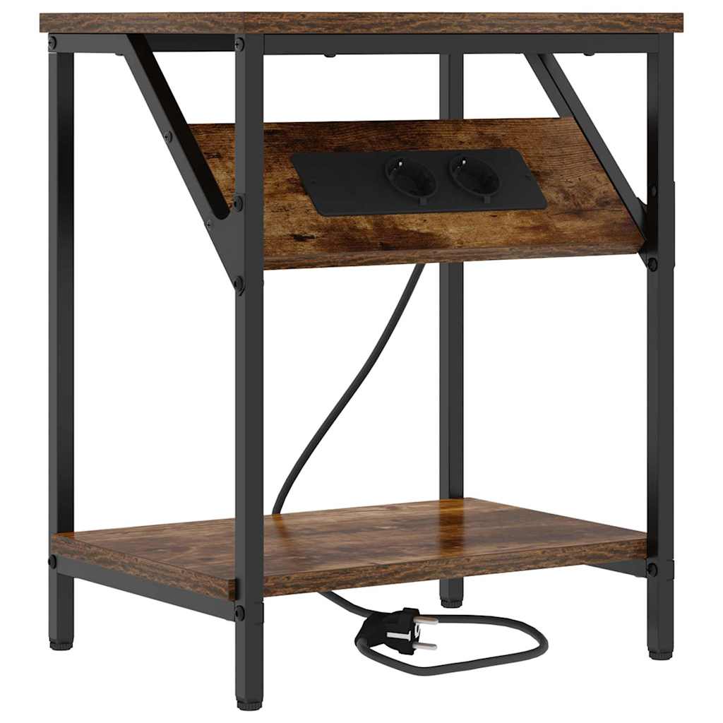 Mesa-de-cabeceira 2 pcs Carvalho fumado 38 x 30 x 48 cm