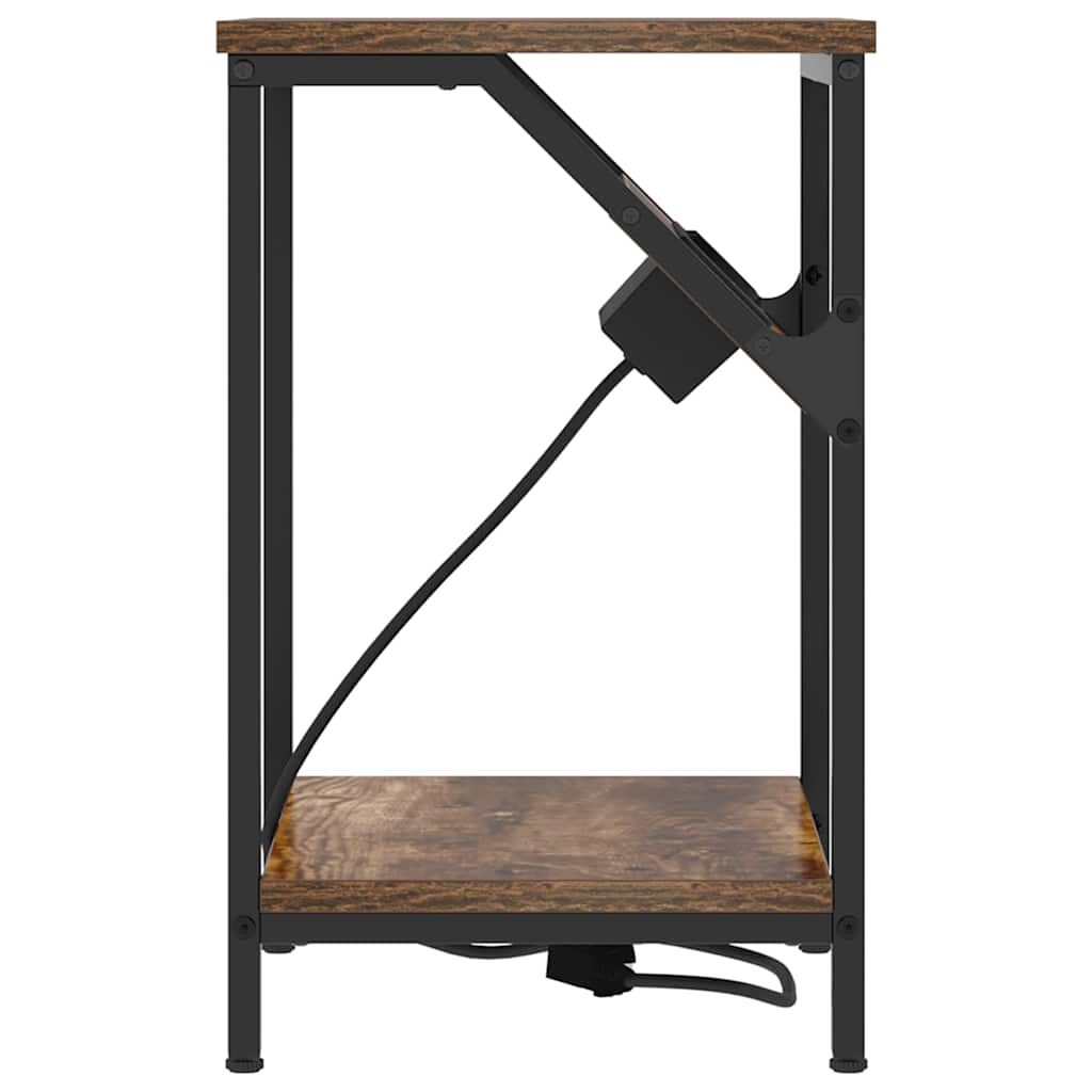 Mesa-de-cabeceira 2 pcs Carvalho fumado 38 x 30 x 48 cm