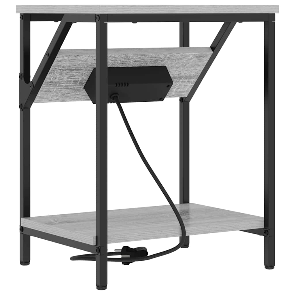 Mesa-de-cabeceira Sonoma cinzento 38 x 30 x 48 cm