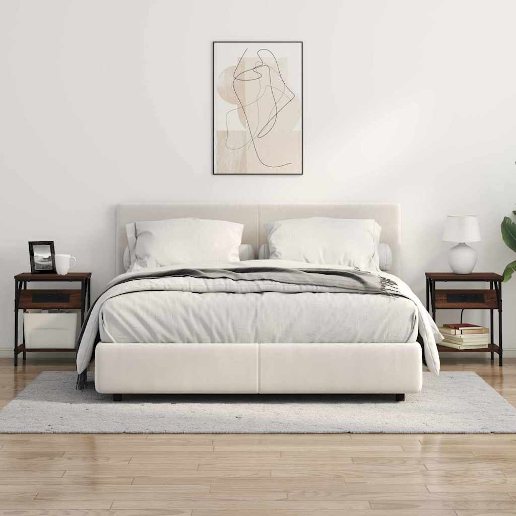 Mesa-de-cabeceira 2 pcs Carvalho castanho 38 x 30 x 48 cm