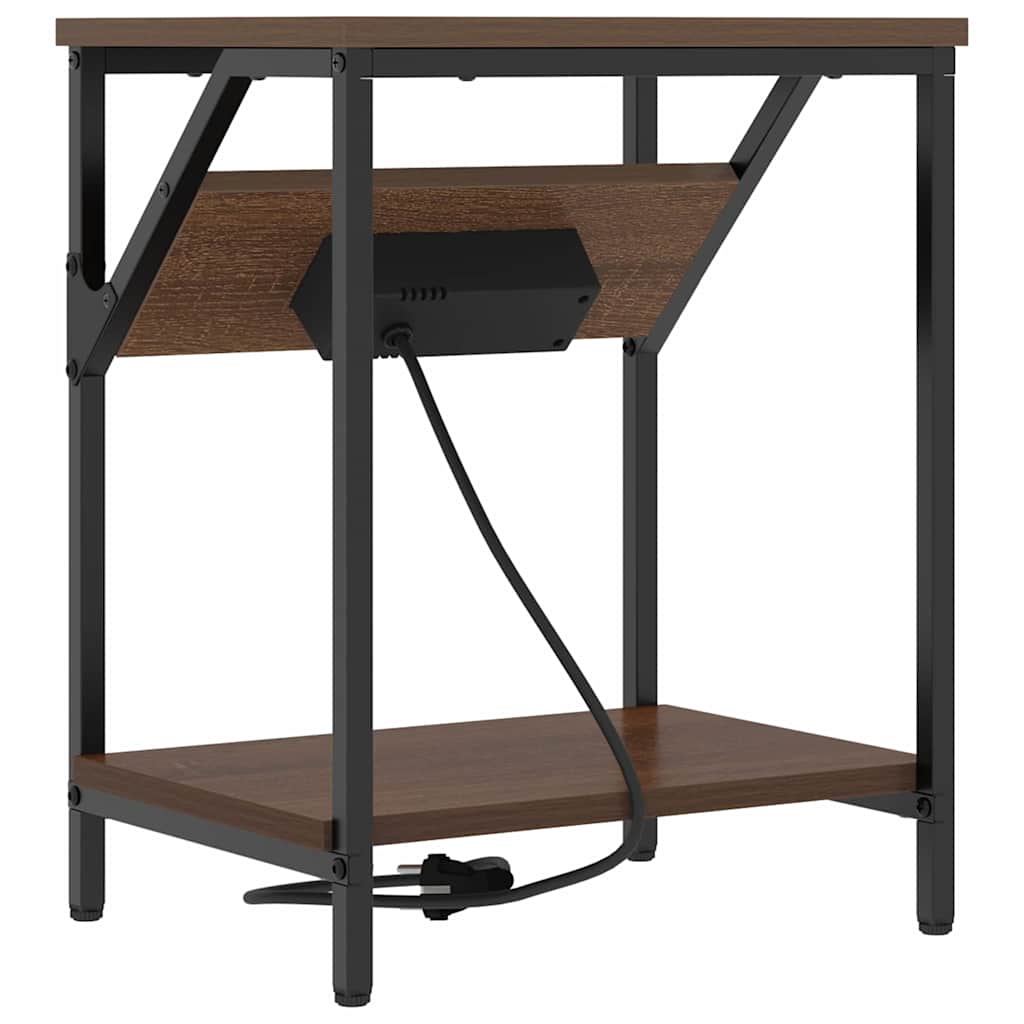 Mesa-de-cabeceira 2 pcs Carvalho castanho 38 x 30 x 48 cm