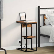 Mesa-de-cabeceira Carvalho fumado 41.5 x 26 x 60.5 cm