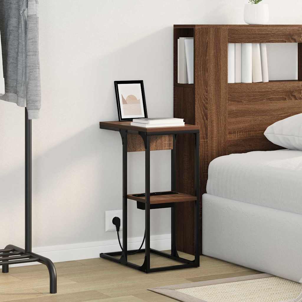 Mesa-de-cabeceira Carvalho castanho 41.5 x 26 x 60.5 cm