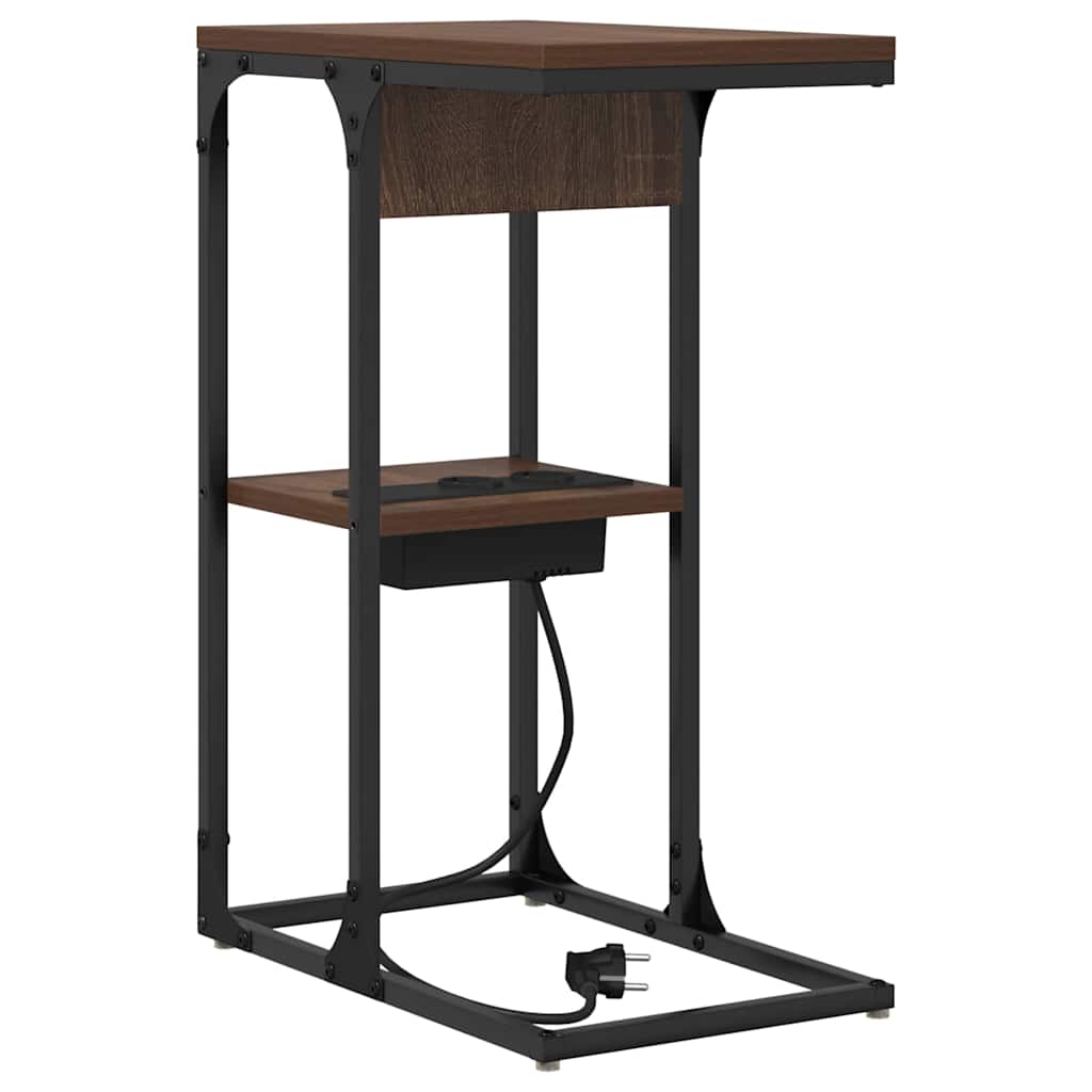 Mesa-de-cabeceira Carvalho castanho 41.5 x 26 x 60.5 cm