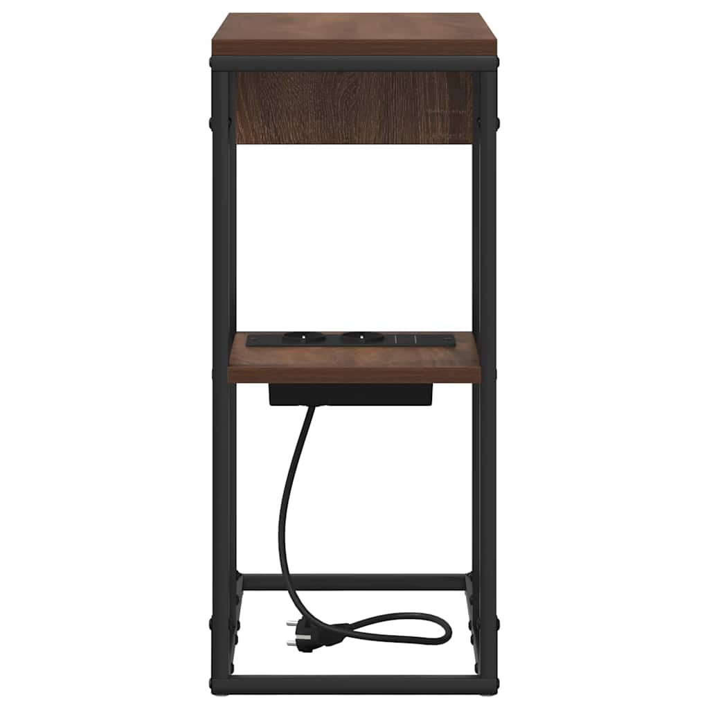 Mesa-de-cabeceira Carvalho castanho 41.5 x 26 x 60.5 cm