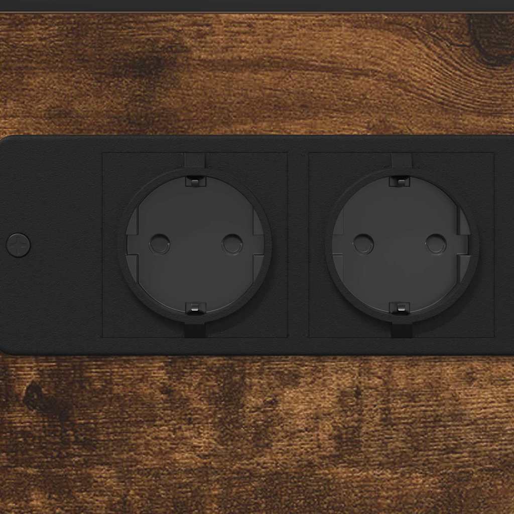 Mesa-de-cabeceira Carvalho fumado Madeira processada