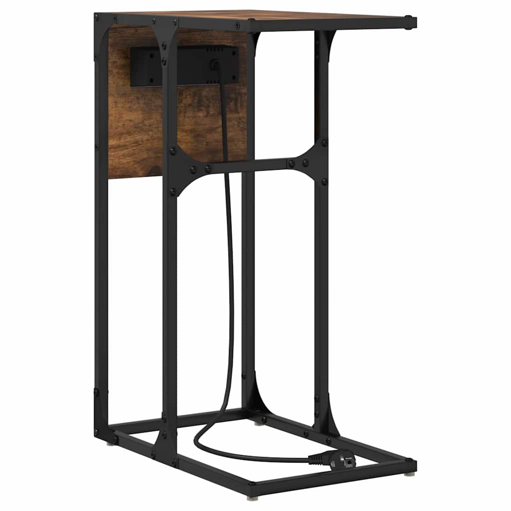 Mesa-de-cabeceira Carvalho fumado Madeira processada