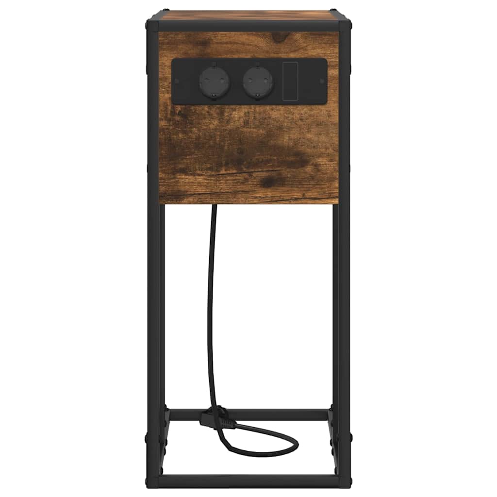 Mesa-de-cabeceira Carvalho fumado Madeira processada