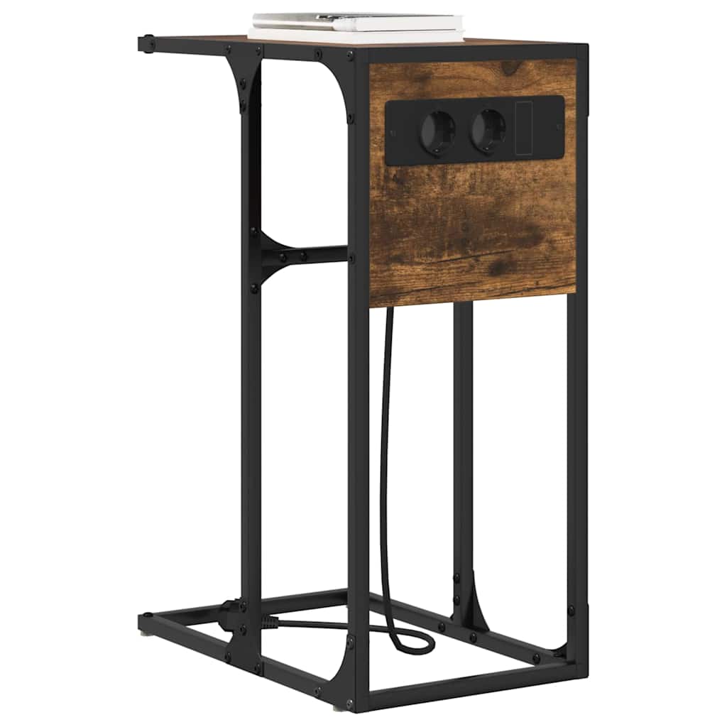 Mesa-de-cabeceira Carvalho fumado Madeira processada