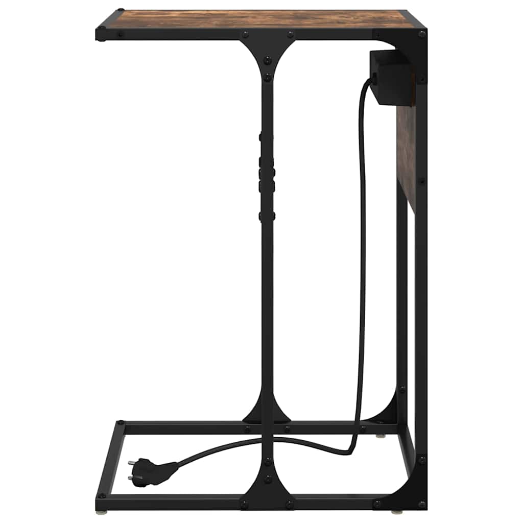 Mesa-de-cabeceira Carvalho fumado Madeira processada