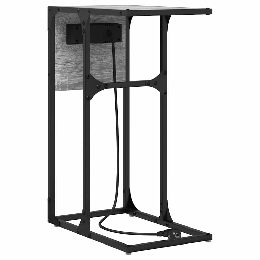 Mesa-de-cabeceira Sonoma cinzento Madeira processada