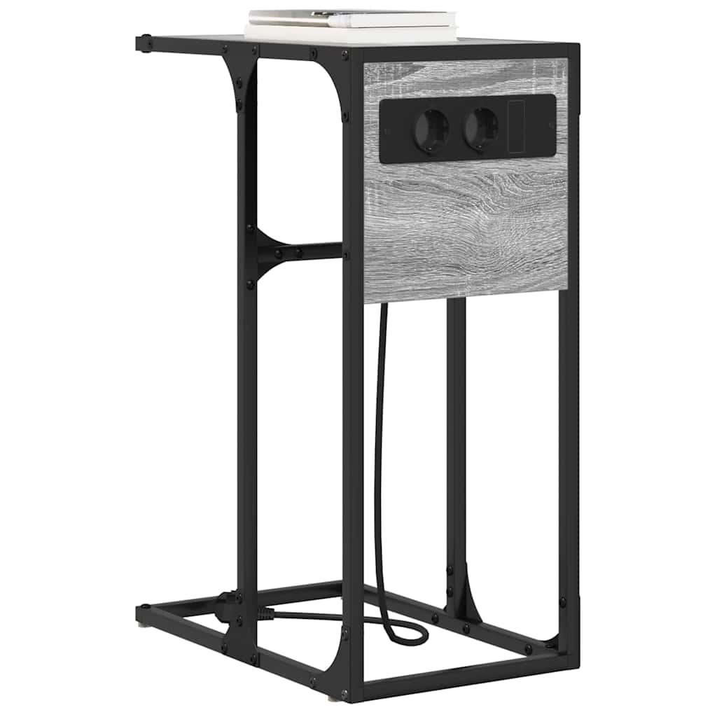 Mesa-de-cabeceira Sonoma cinzento Madeira processada