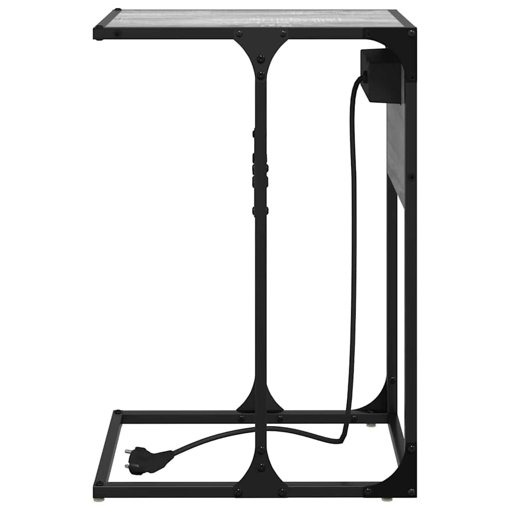 Mesa-de-cabeceira Sonoma cinzento Madeira processada