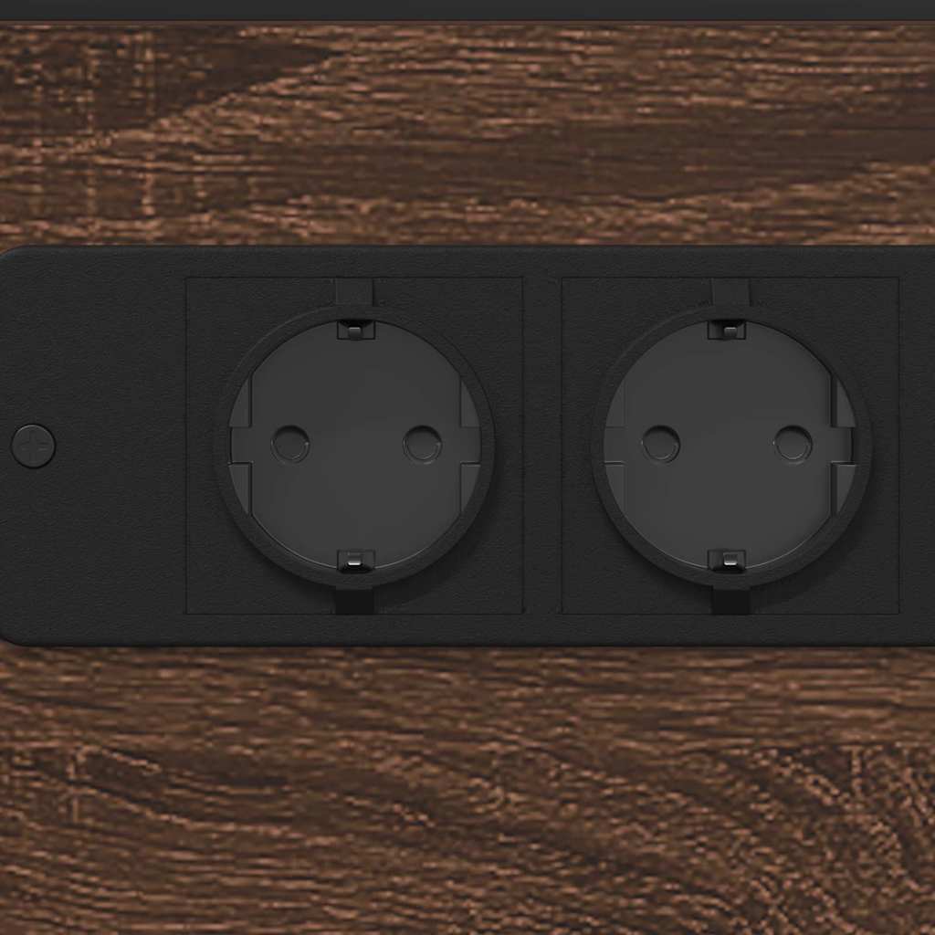 Mesa-de-cabeceira Carvalho castanho Madeira processada