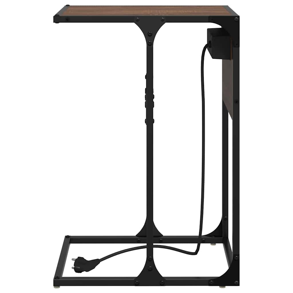 Mesa-de-cabeceira Carvalho castanho Madeira processada