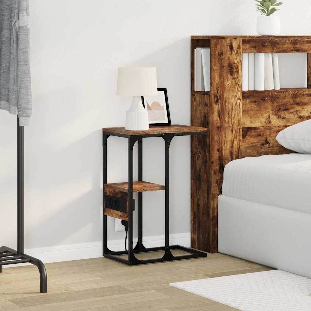 Armário de Cabeceira Carvalho fumado 41.5 x 26 x 60.5 cm