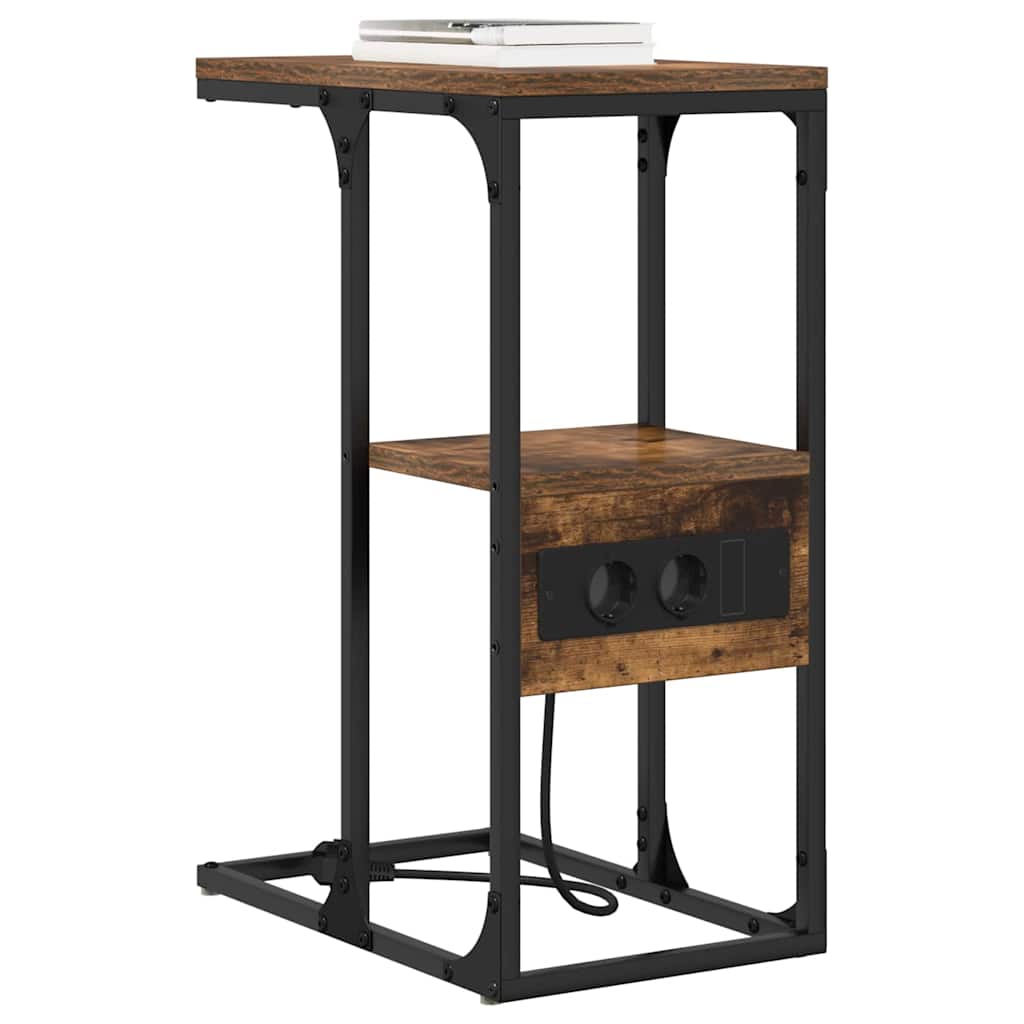 Armário de Cabeceira Carvalho fumado 41.5 x 26 x 60.5 cm