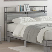 Cabeceira de armazenamento com cabeceira Sonoma cinzento 135 cm