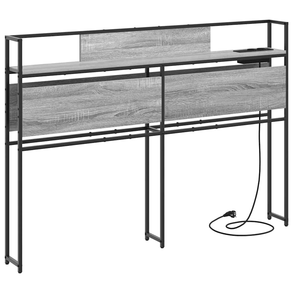 Cabeceira de armazenamento com cabeceira Sonoma cinzento 135 cm
