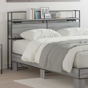 Cabeceira de armazenamento com cabeceira Sonoma cinzento 160 cm