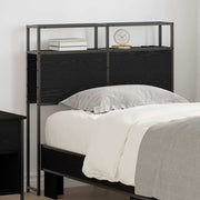 Cabeceira de armazenamento com prateleira Carvalho preto 80 cm
