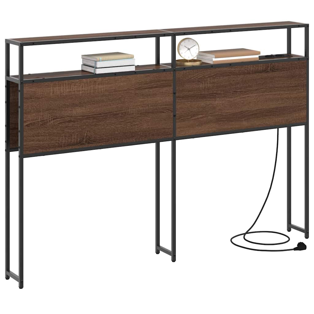 Cabeceira de armazenamento Carvalho castanho 120 cm