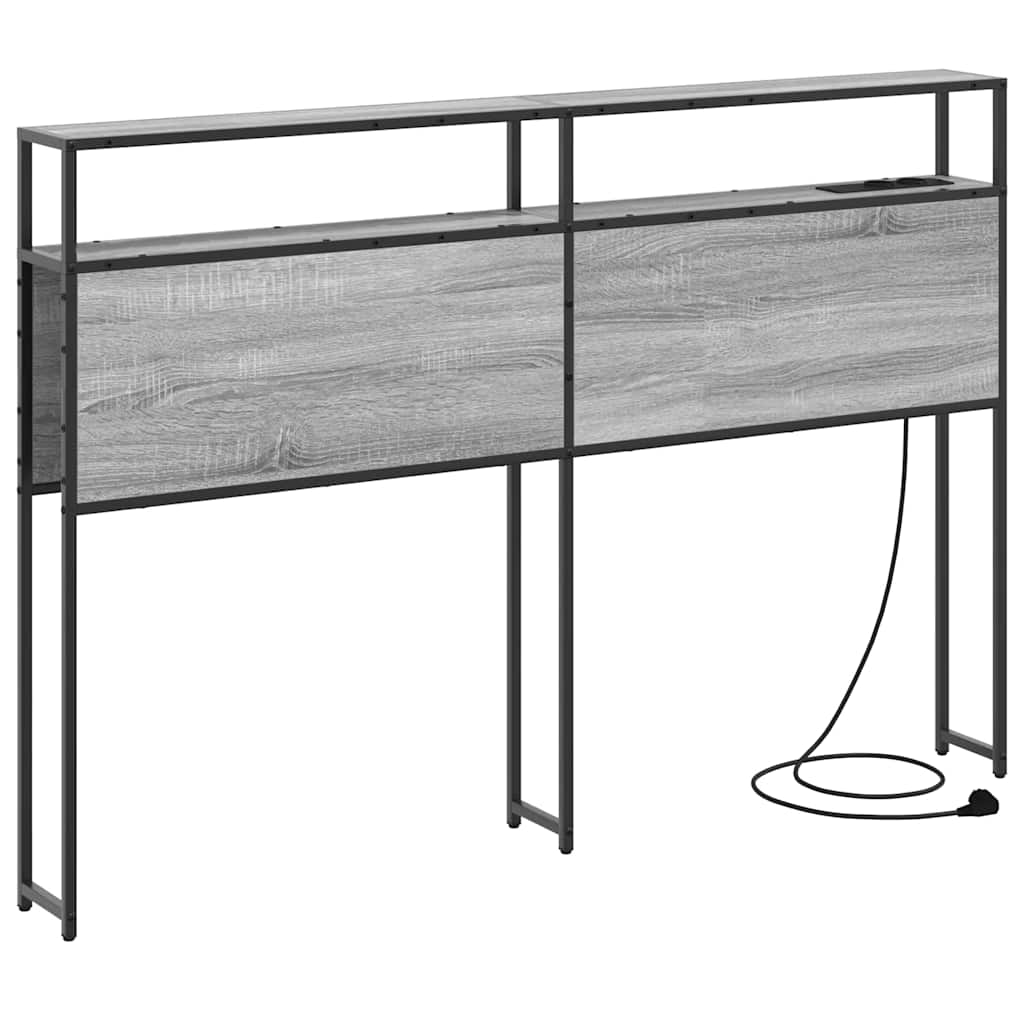 Cabeceira de armazenamento com cabeceira Sonoma cinzento 135 cm