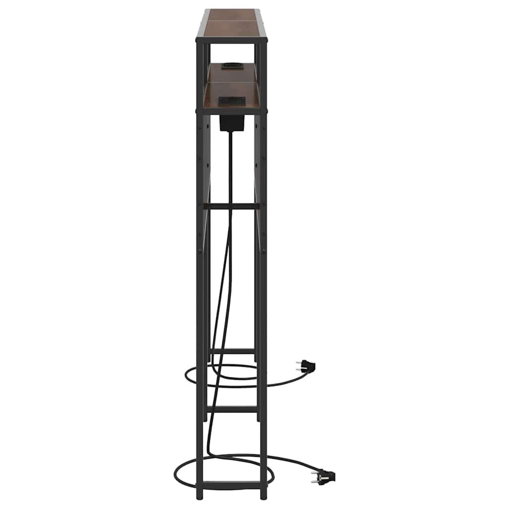 Cabeceira de armazenamento Carvalho castanho 75 cm