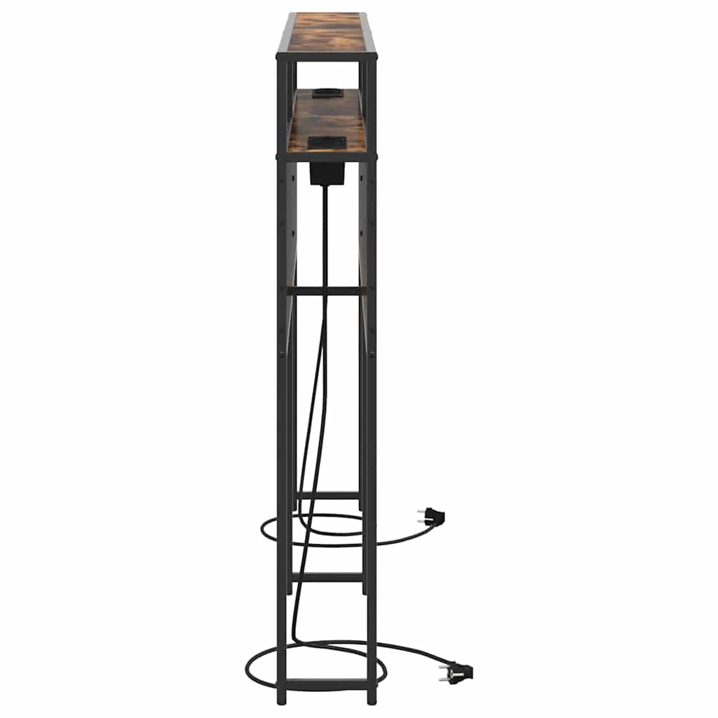 Cabeceira de armazenamento Carvalho castanho 75 cm