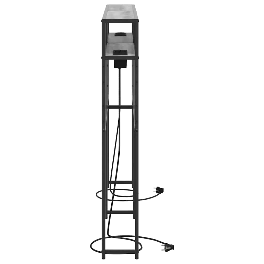 Cabeceira de armazenamento com cabeceira Sonoma cinzento 200 cm