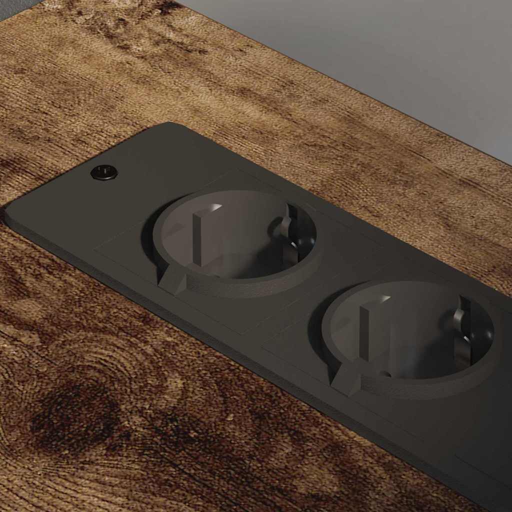 Armário de Escritório com roda Carvalho fumado 76 x 41 x 72 cm