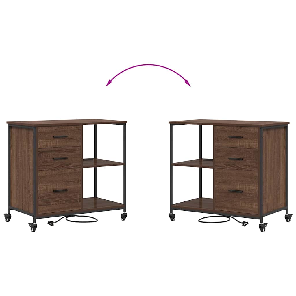 Armário de Escritório Carvalho castanho 76 x 41 x 72 cm