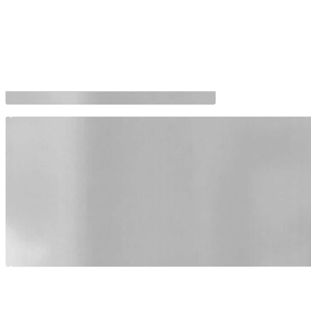 Acabamento para Gramado 4 pcs Prateado 450 x 0.05 x 15 cm