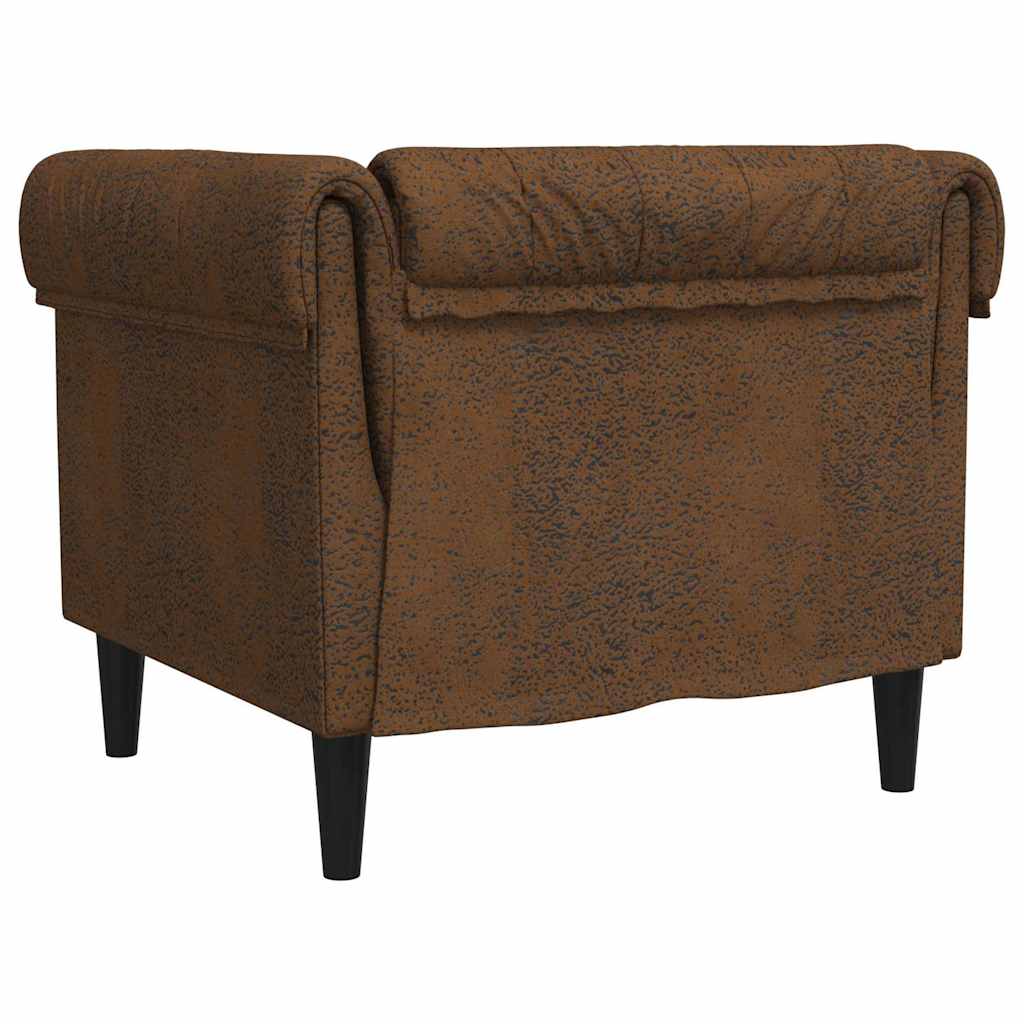 Poltrona Chesterfield Outros Castanho 78.5 x 74.5 x 74.5 cm