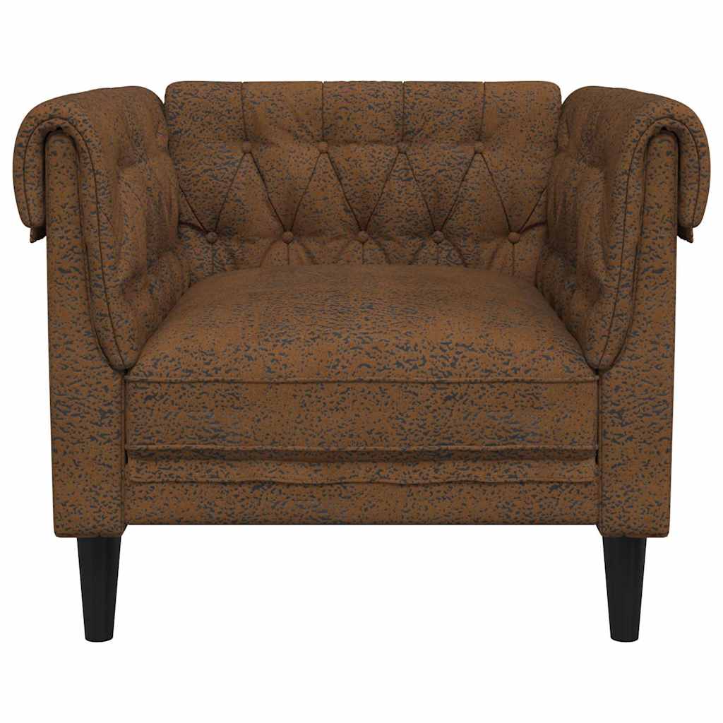 Poltrona Chesterfield Outros Castanho 78.5 x 74.5 x 74.5 cm