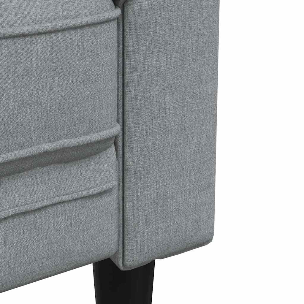 Sofá Chesterfield Cinzento-claro 182.5 x 74.5 x 74.5 cm tecido