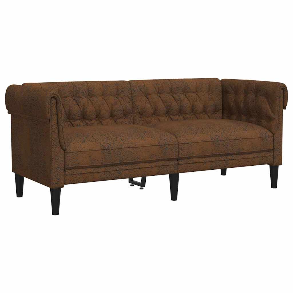 Sofá Chesterfield com almofada Castanho 182.5 x 74.5 x 74.5 cm