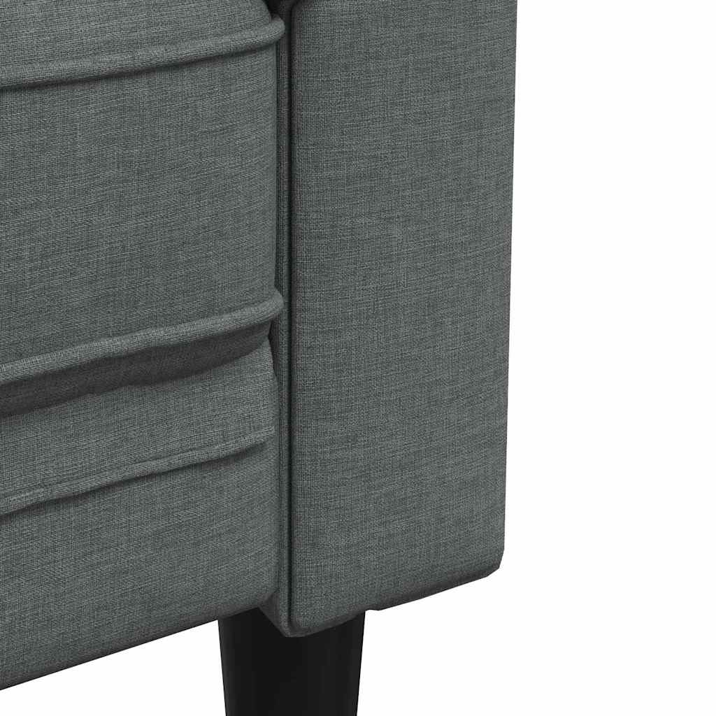Sofá Chesterfield Cinzento escuro 201.5 x 74.5 x 74.5 cm tecido