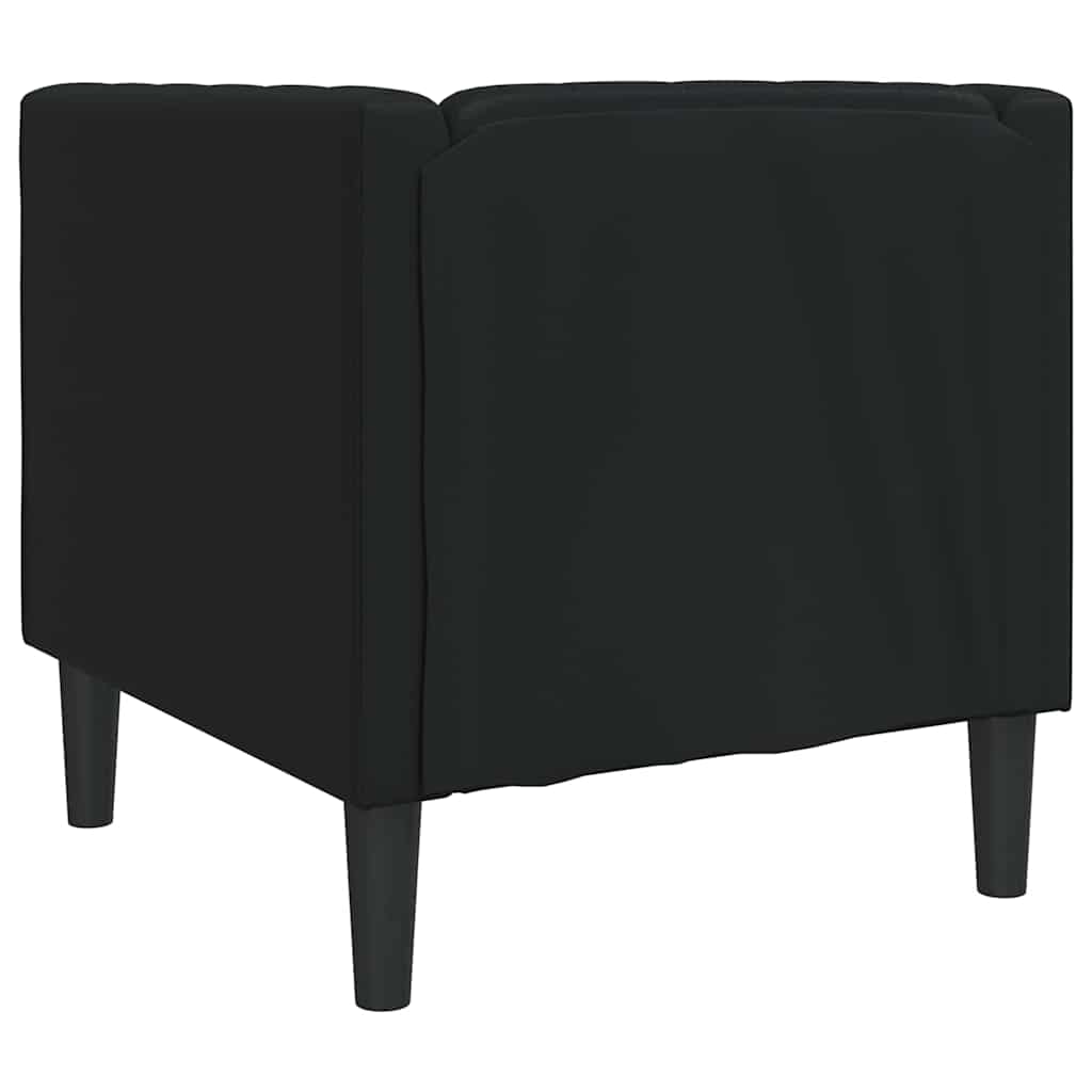 Poltrona Chesterfield Preto 71 x 74,5 x 70,5 cm Couro sintético