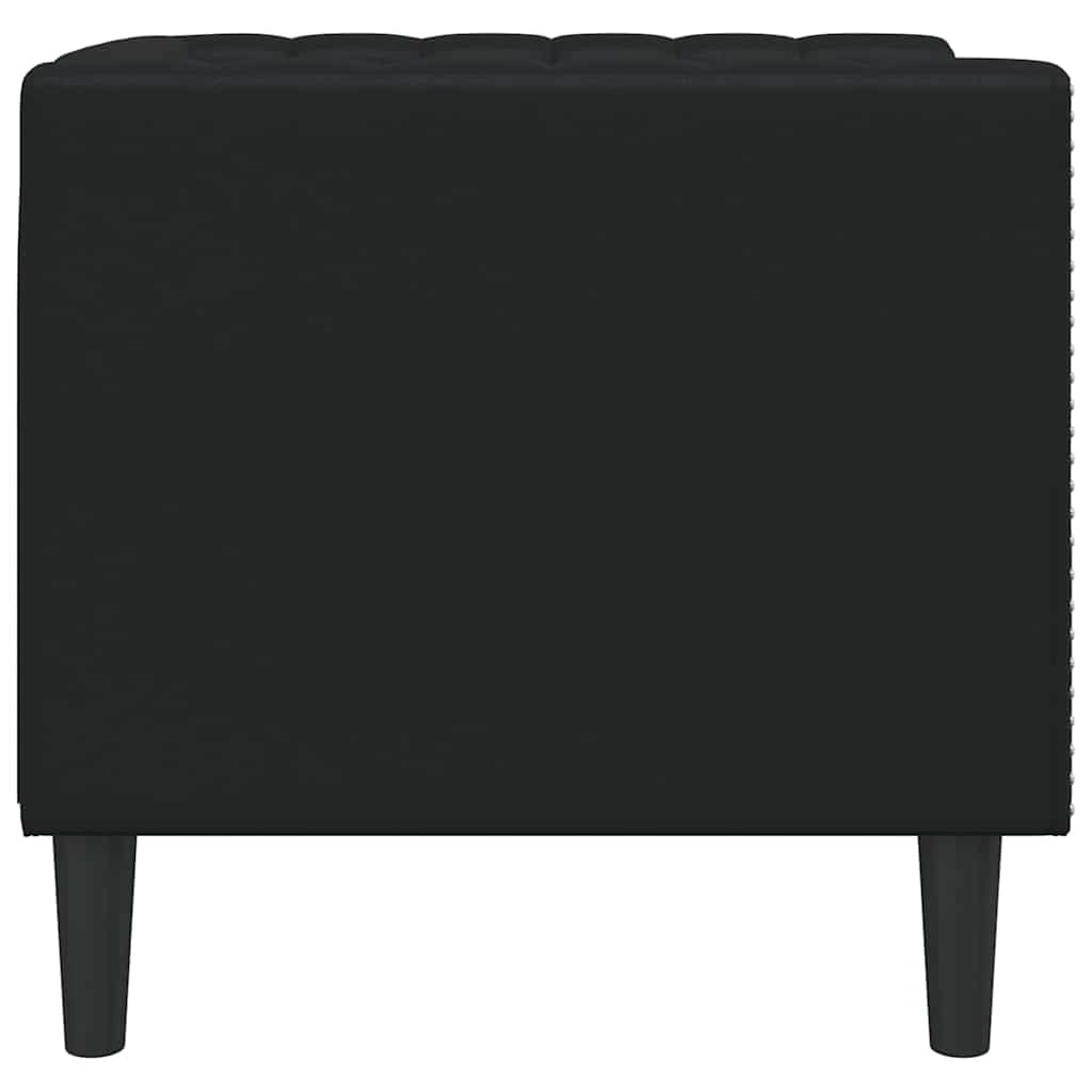 Poltrona Chesterfield Preto 71 x 74,5 x 70,5 cm Couro sintético