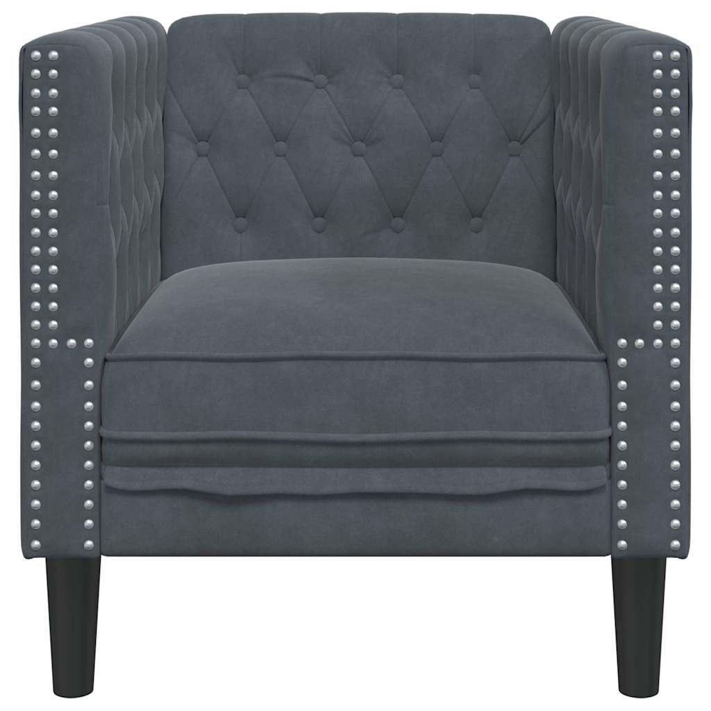 Poltrona Chesterfield Cinzento escuro 71 x 74,5 x 70,5 cm