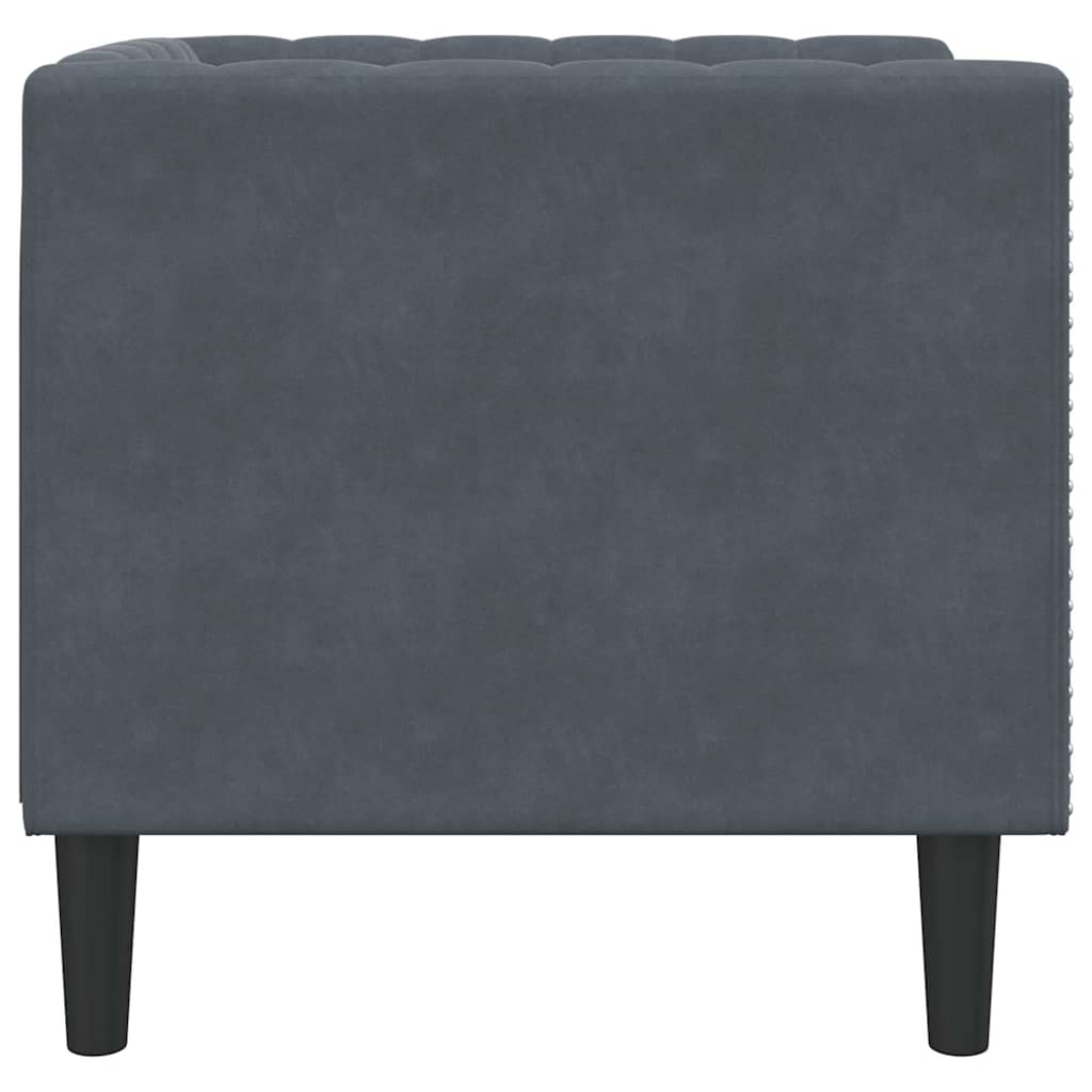 Poltrona Chesterfield Cinzento escuro 71 x 74,5 x 70,5 cm