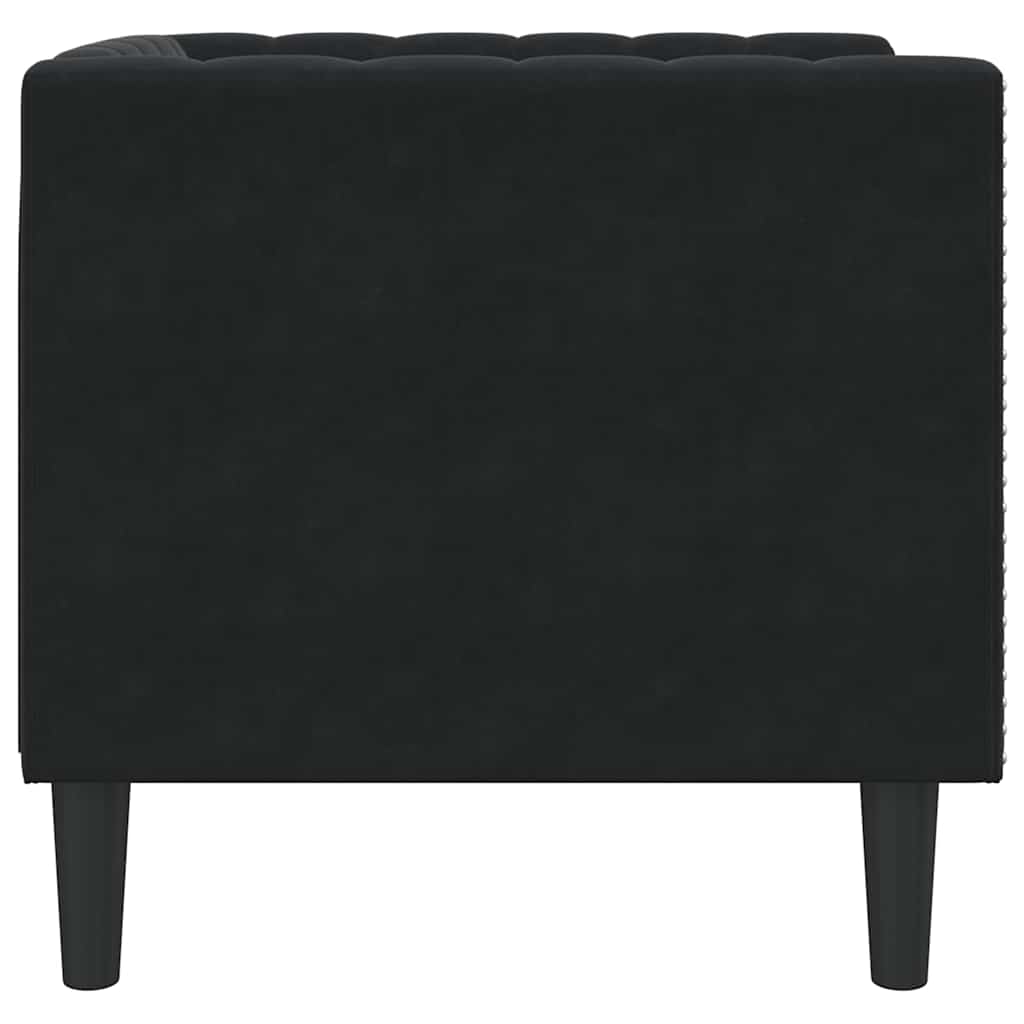 Poltrona Chesterfield Outros Preto 71 x 74,5 x 70,5 cm Veludo