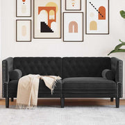 Sofá Chesterfield Outros Preto 174 x 74,5 x 70,5 cm Veludo