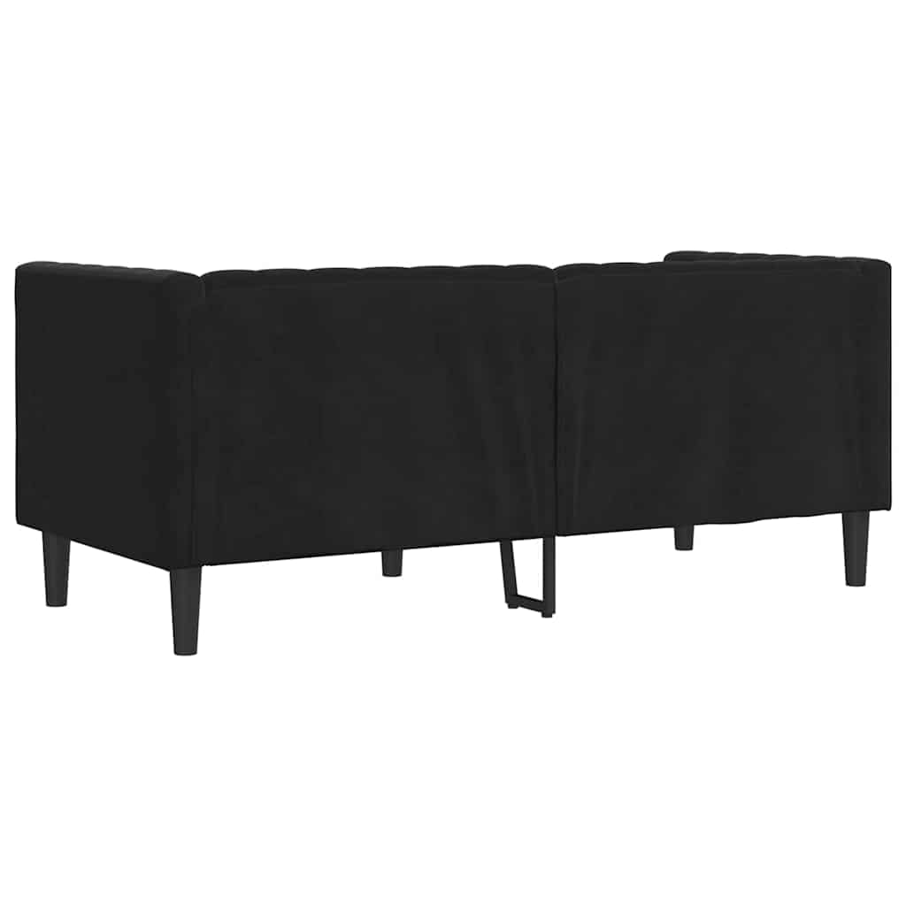 Sofá Chesterfield Outros Preto 174 x 74,5 x 70,5 cm Veludo